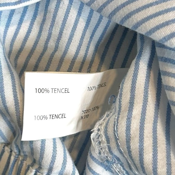 DEX Button Down Cropped Tie Front Tank - Picture 6 of 8